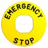 Табличка желтая "STOP" d=60мм, пластик